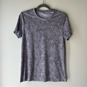 Under Armour S Loose Fit Black White Dot Print Tee Shirt Activewear Top